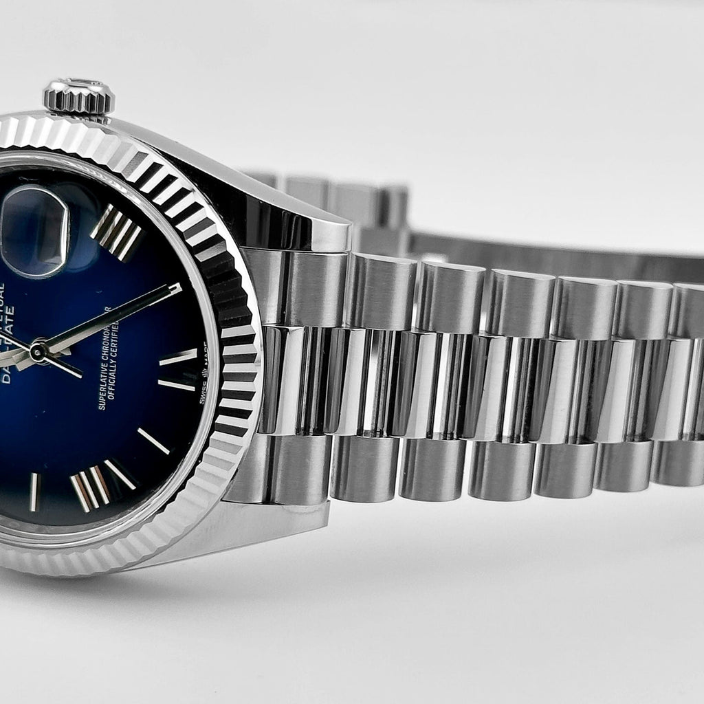 Lorin Daydate 239 40mm White Gold Blue Ombre