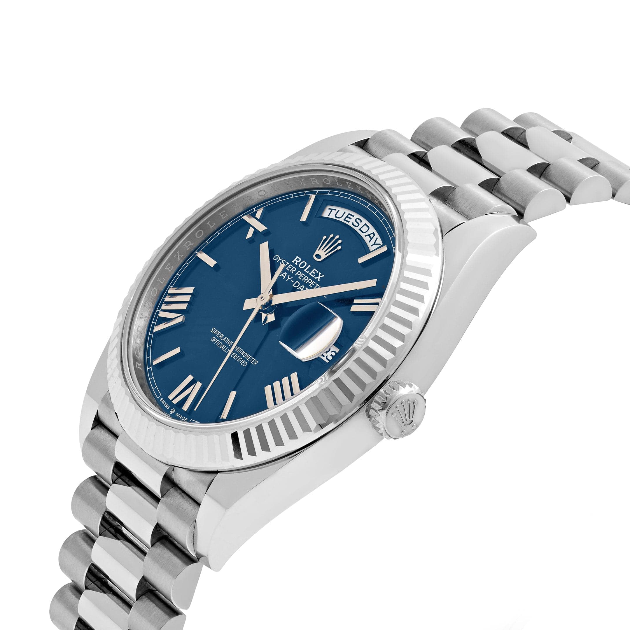 Lorin Daydate 239 40mm White Gold Blue
