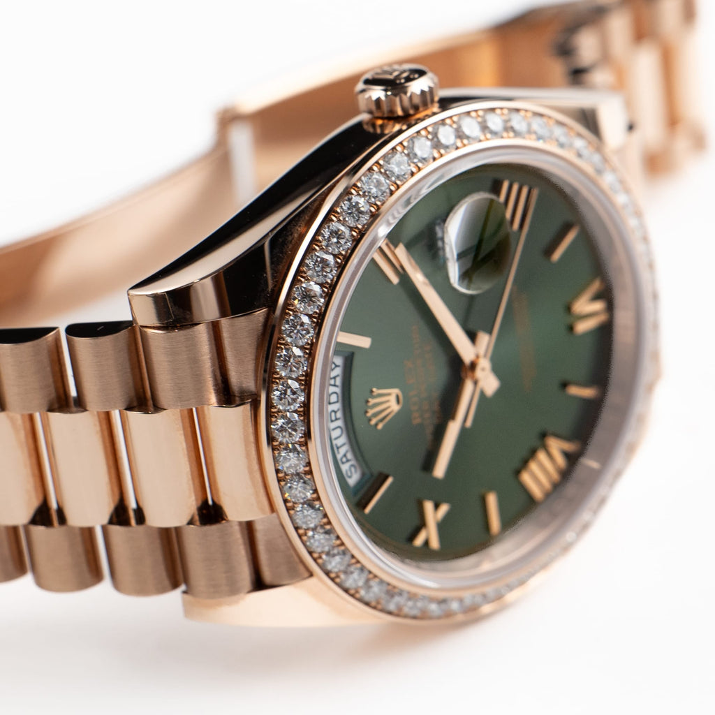 Lorin Daydate 345RBR 40mm Rose Gold Olive Green