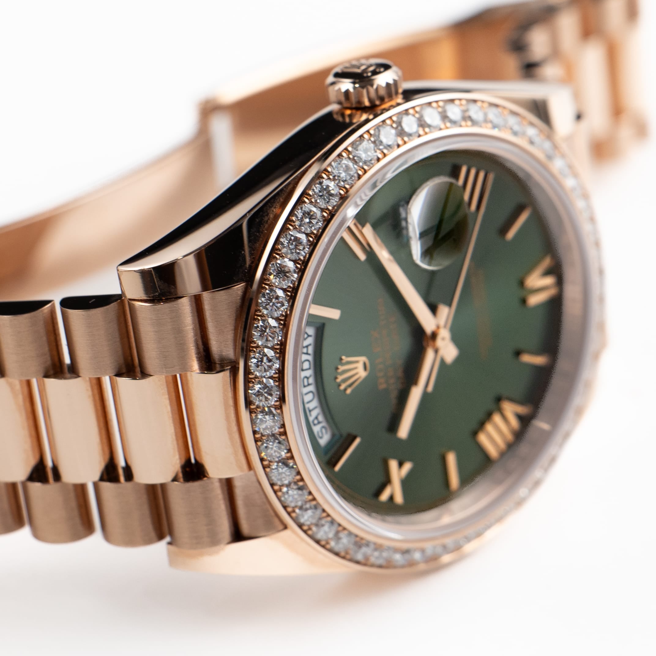 Lorin Daydate 345RBR 40mm Rose Gold Olive Green