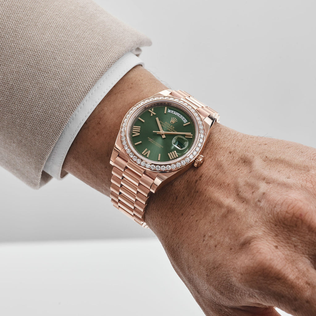 Lorin Daydate 345RBR 40mm Rose Gold Olive Green