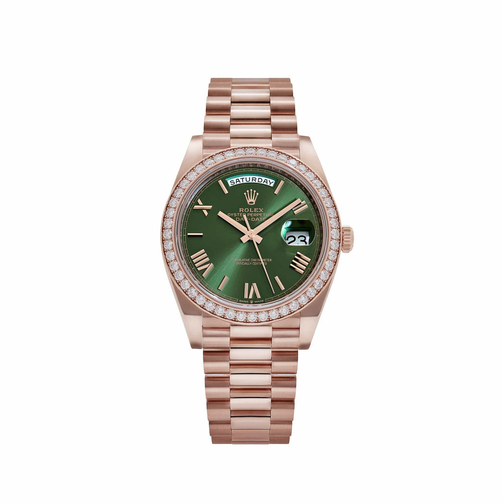 Lorin Daydate 345RBR 40mm Rose Gold Olive Green