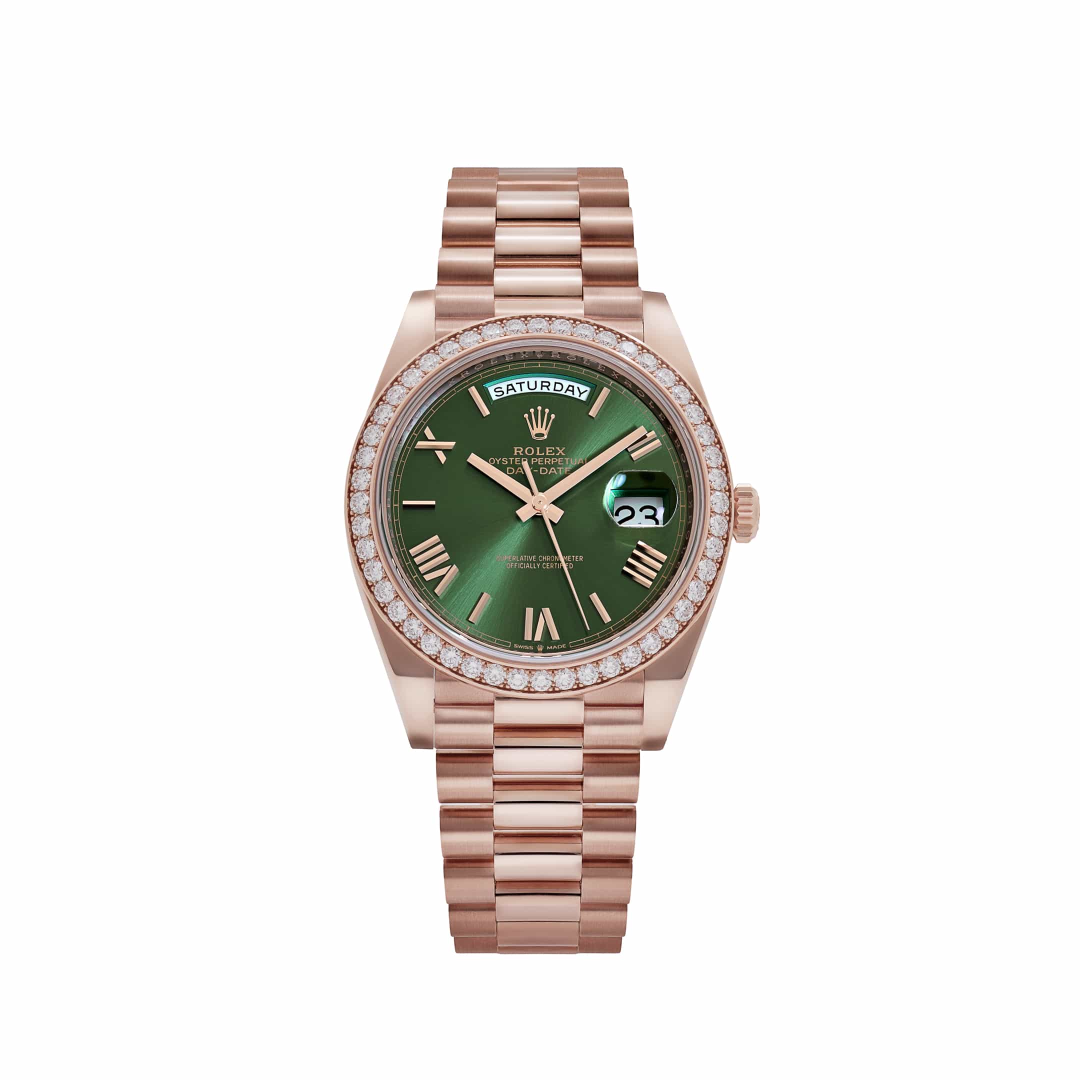 Lorin Daydate 345RBR 40mm Rose Gold Olive Green