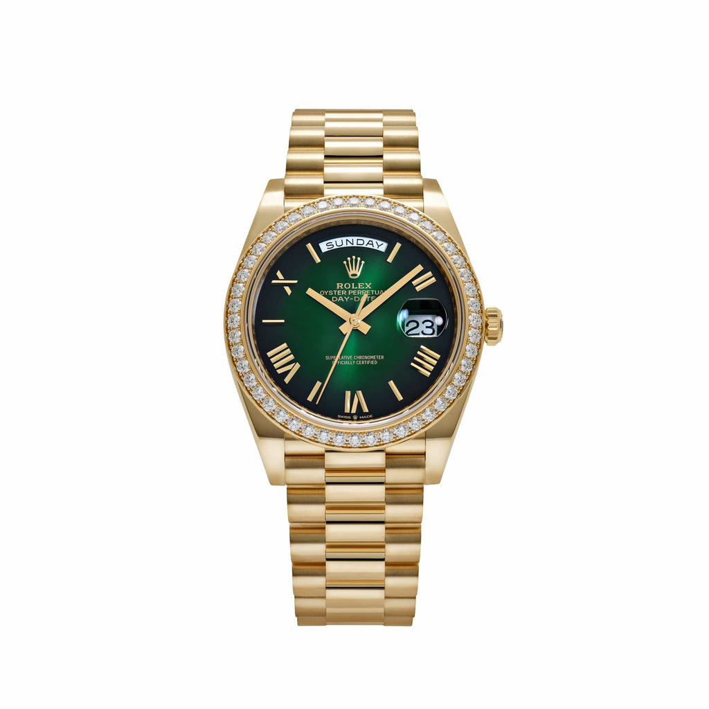 Lorin Daydate 348RBR 40mm Yellow Gold Green Ombre