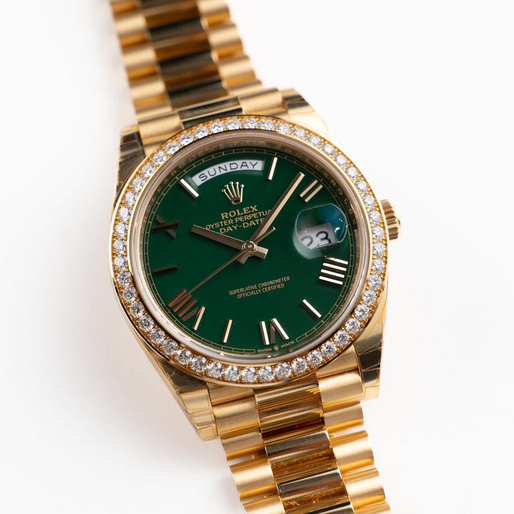 Lorin Daydate 348RBR 40mm Yellow Gold Green