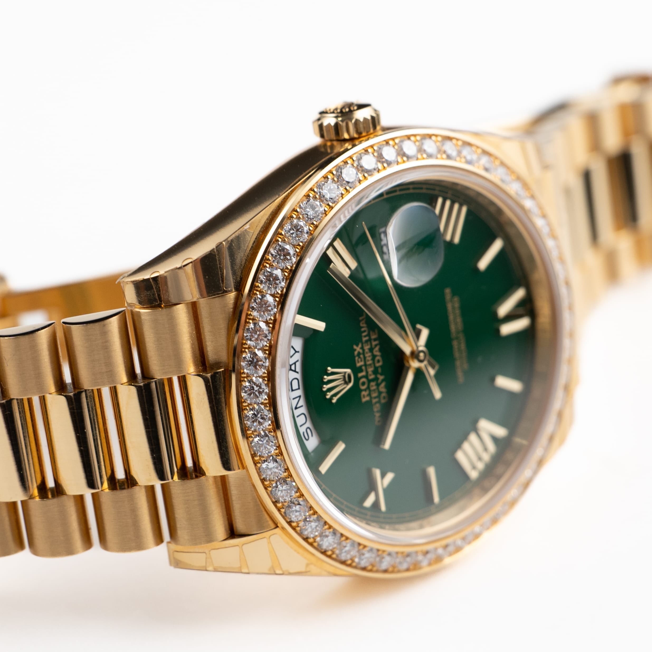 Lorin Daydate 348RBR 40mm Yellow Gold Green