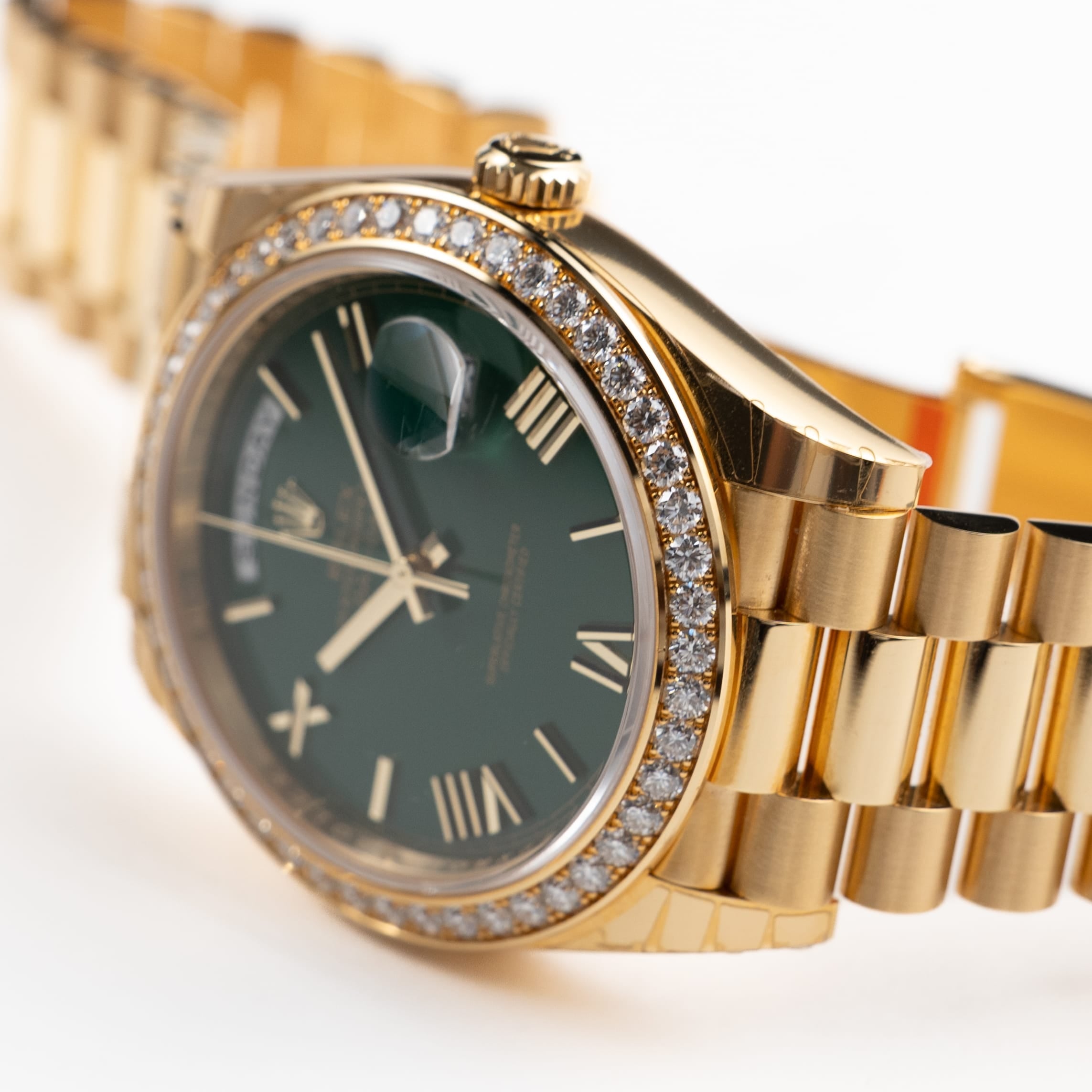 Lorin Daydate 348RBR 40mm Yellow Gold Green