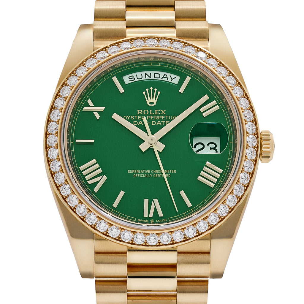 Lorin Daydate 348RBR 40mm Yellow Gold Green