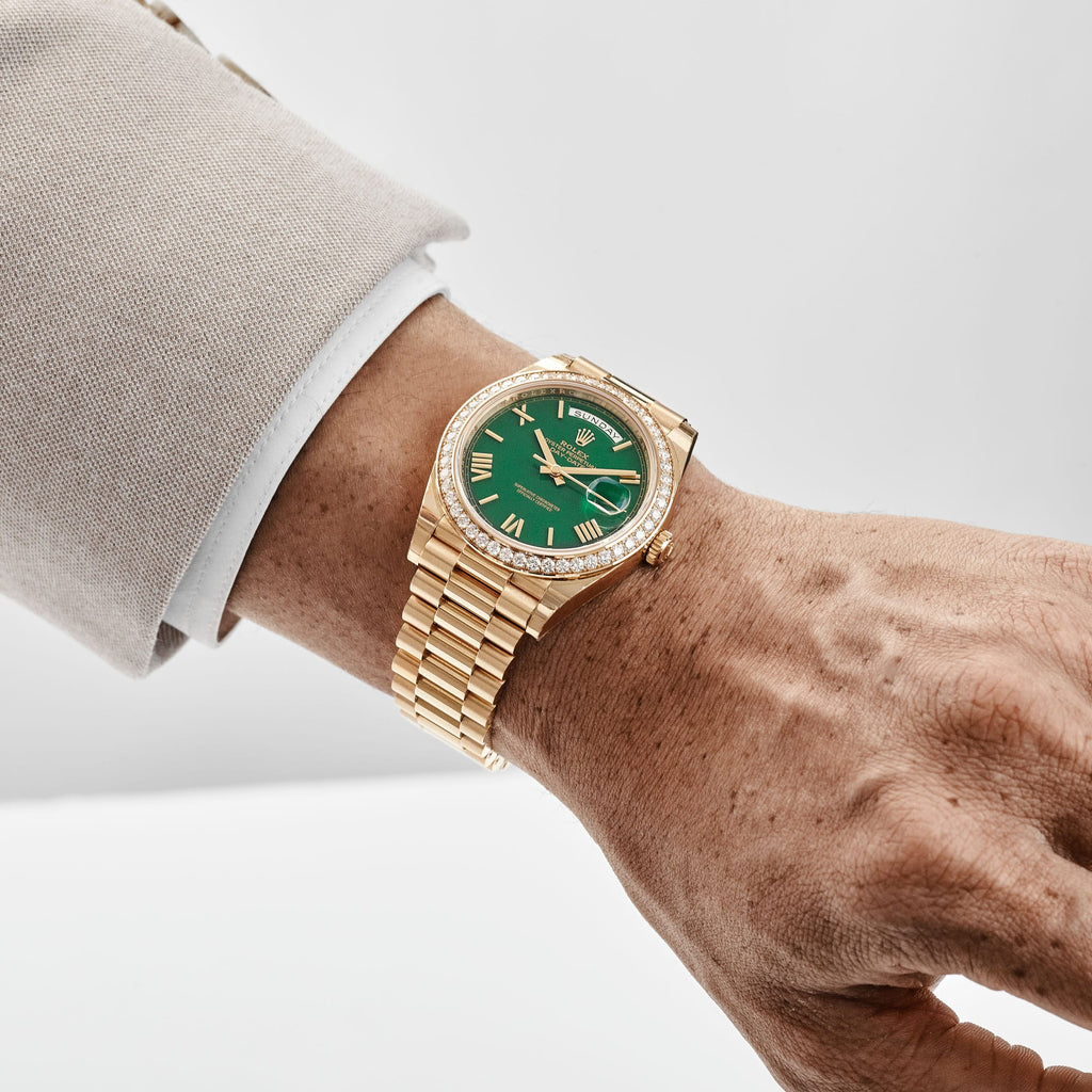 Lorin Daydate 348RBR 40mm Yellow Gold Green