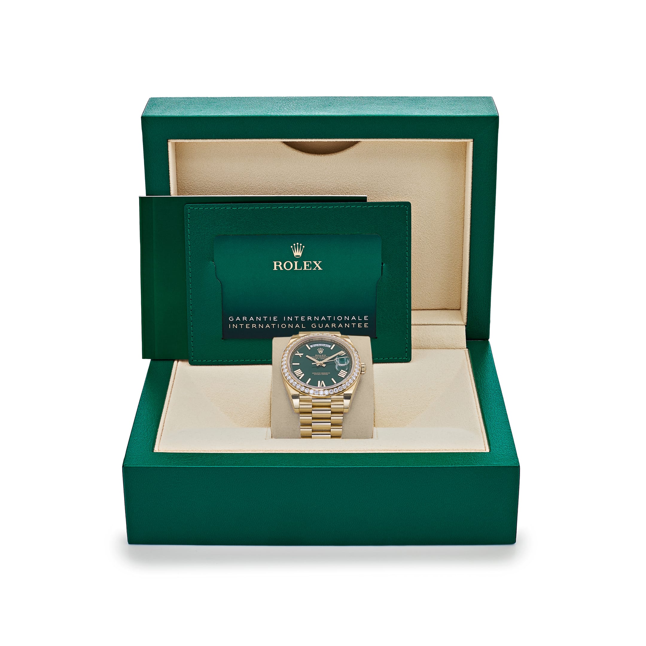 Lorin Daydate 348RBR 40mm Yellow Gold Green