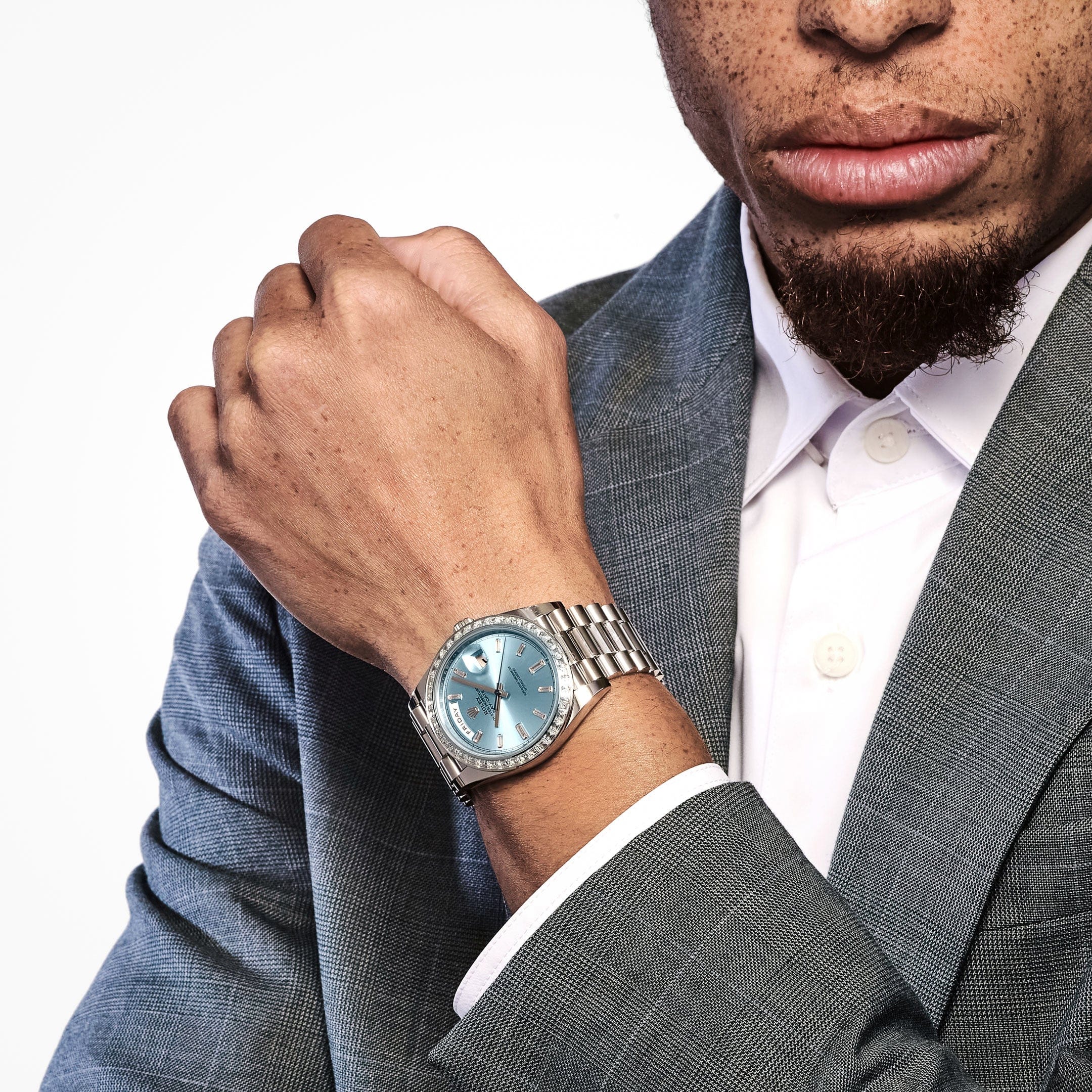 Lorin Daydate 396TBR 40mm Platinum Ice Blue