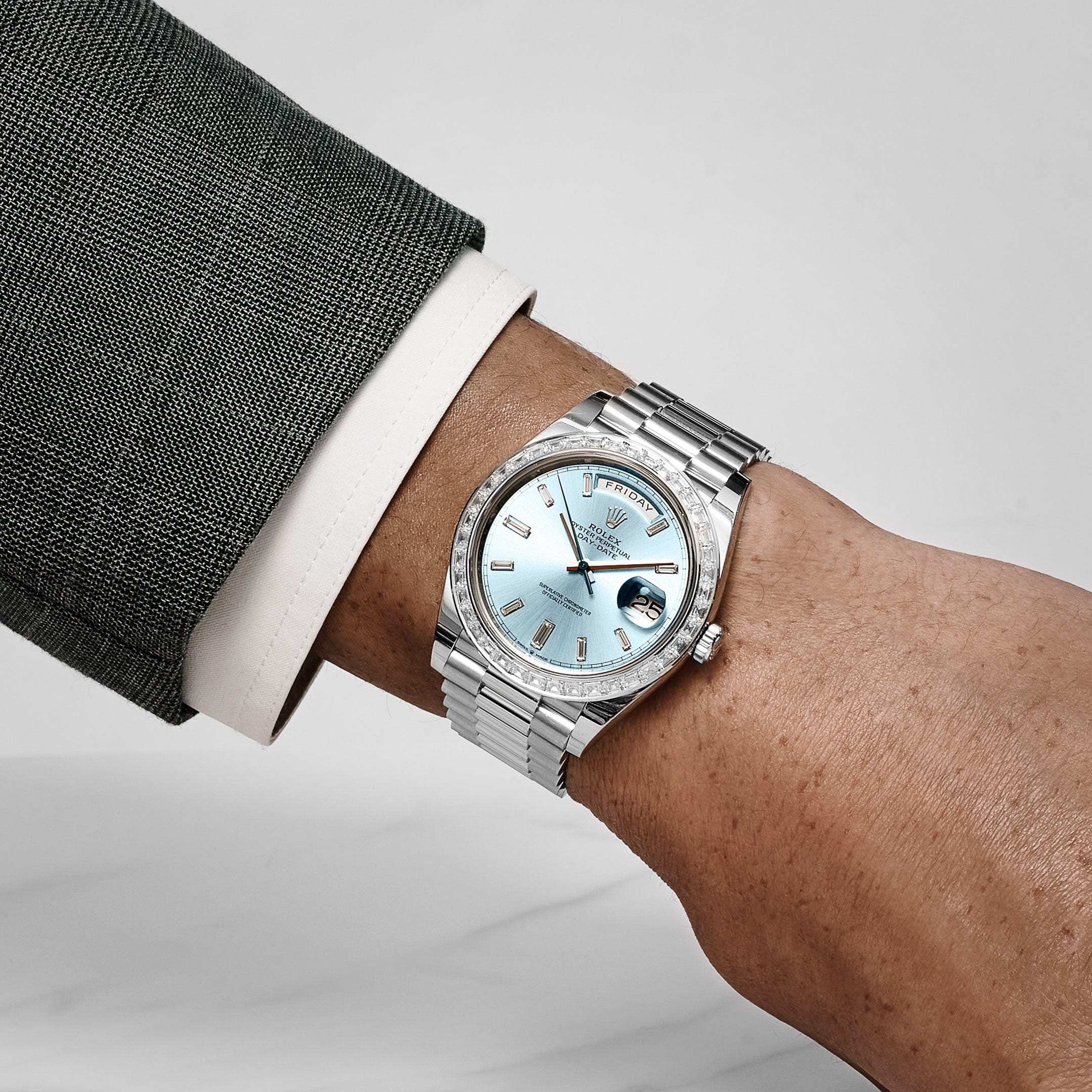 Lorin Daydate 396TBR 40mm Platinum Ice Blue