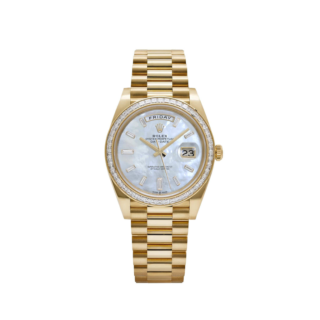 Lorin Daydate 398TBR 40mm Yellow Gold Mother of Pearl