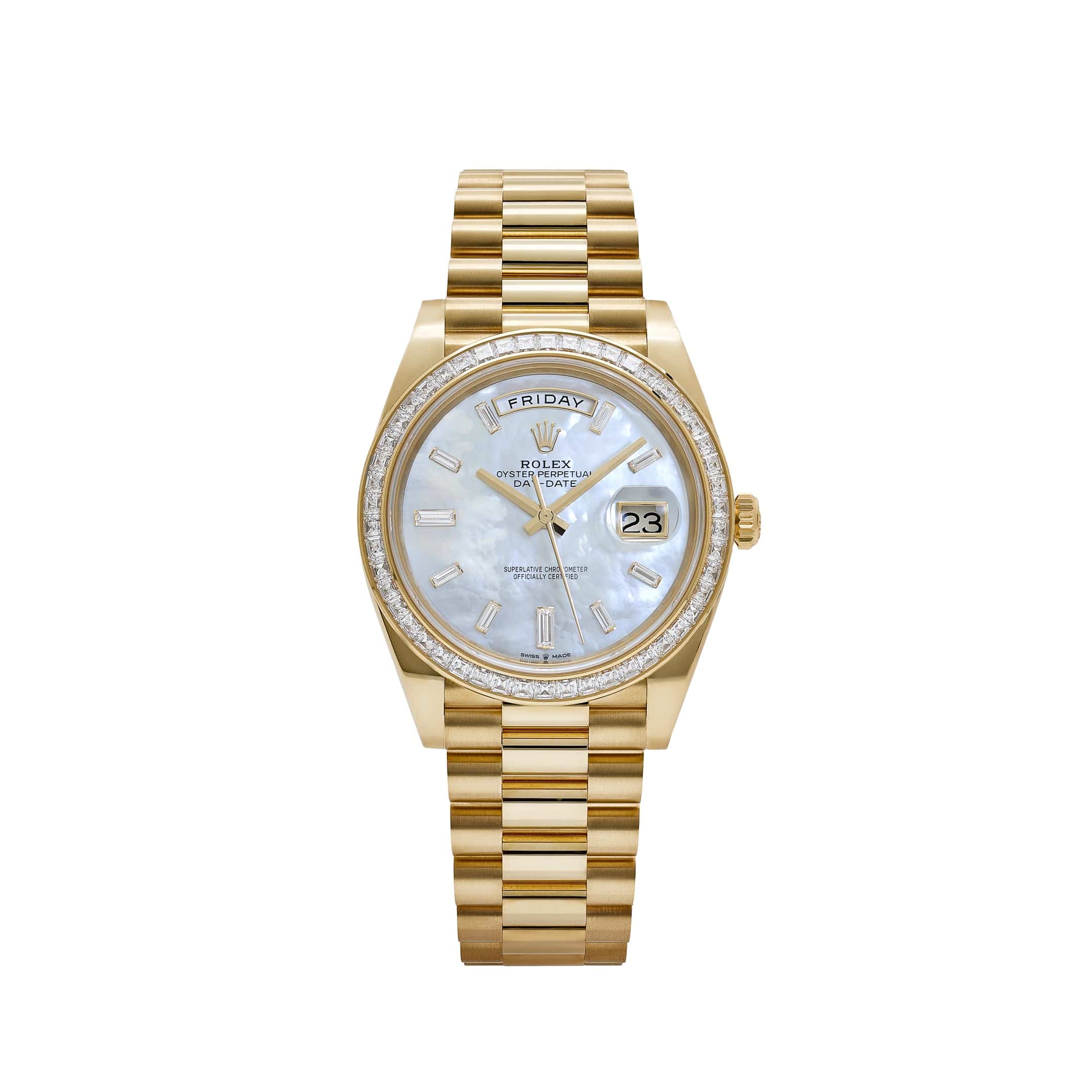 Lorin Daydate 398TBR 40mm Yellow Gold Mother of Pearl