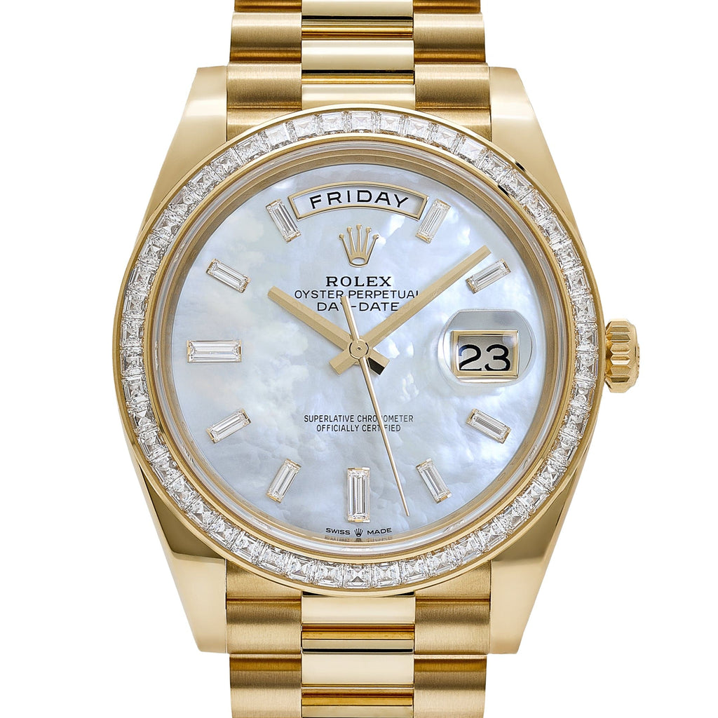 Lorin Daydate 398TBR 40mm Yellow Gold Mother of Pearl
