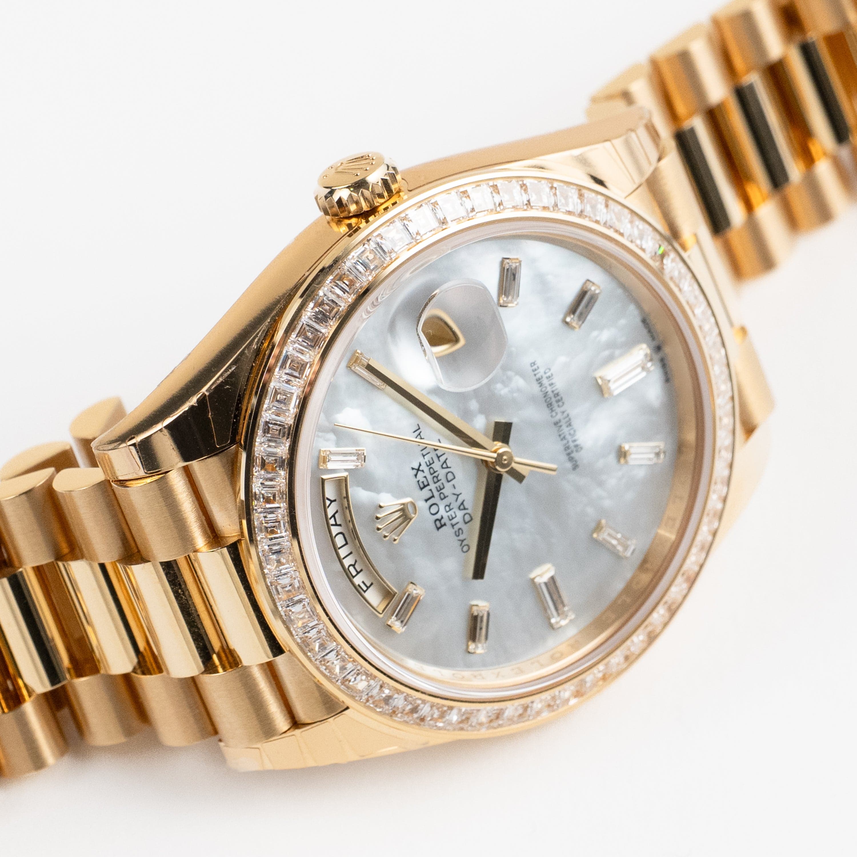 Lorin Daydate 398TBR 40mm Yellow Gold Mother of Pearl