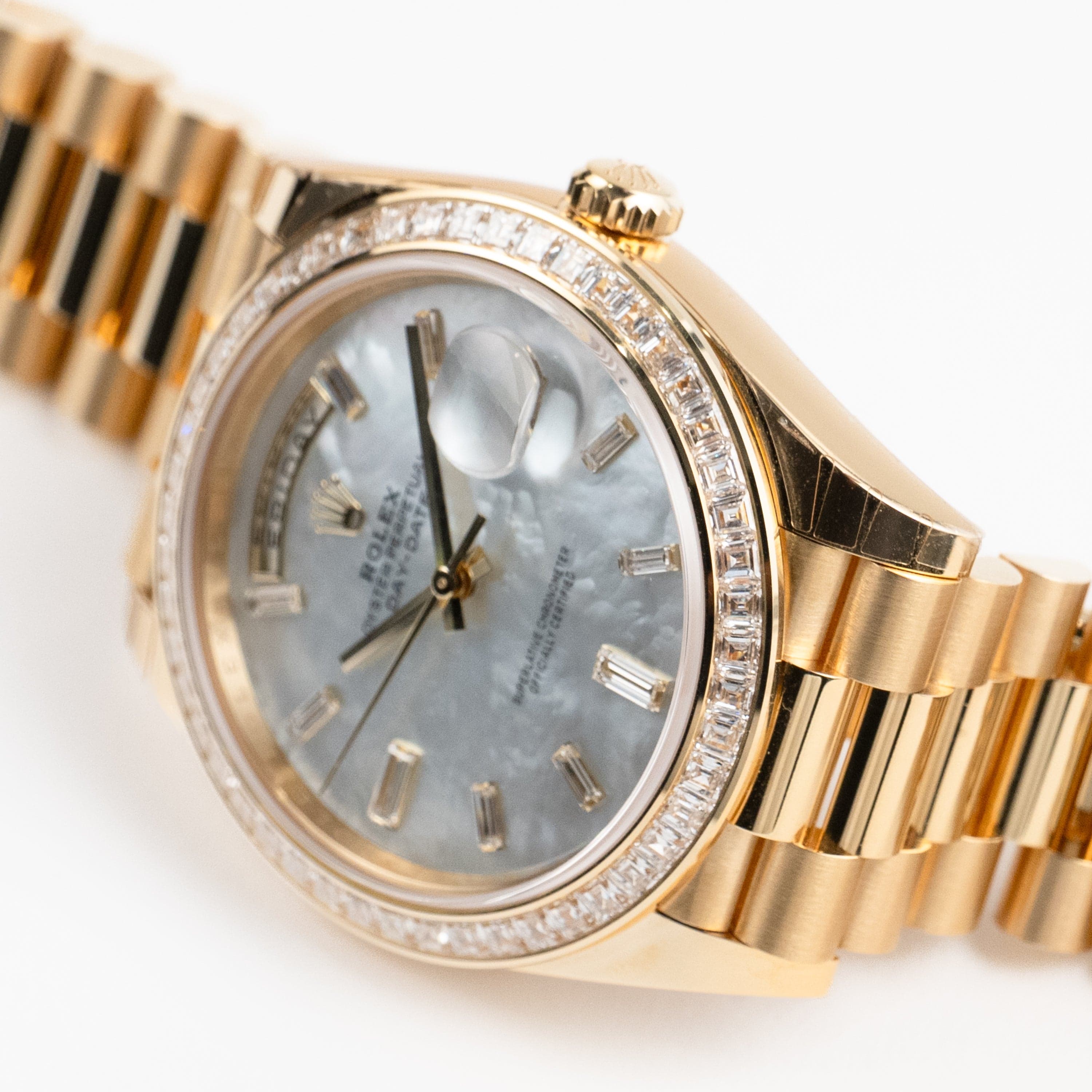 Lorin Daydate 398TBR 40mm Yellow Gold Mother of Pearl