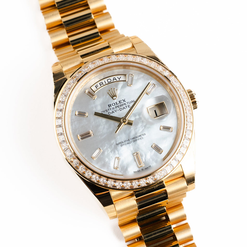 Lorin Daydate 398TBR 40mm Yellow Gold Mother of Pearl