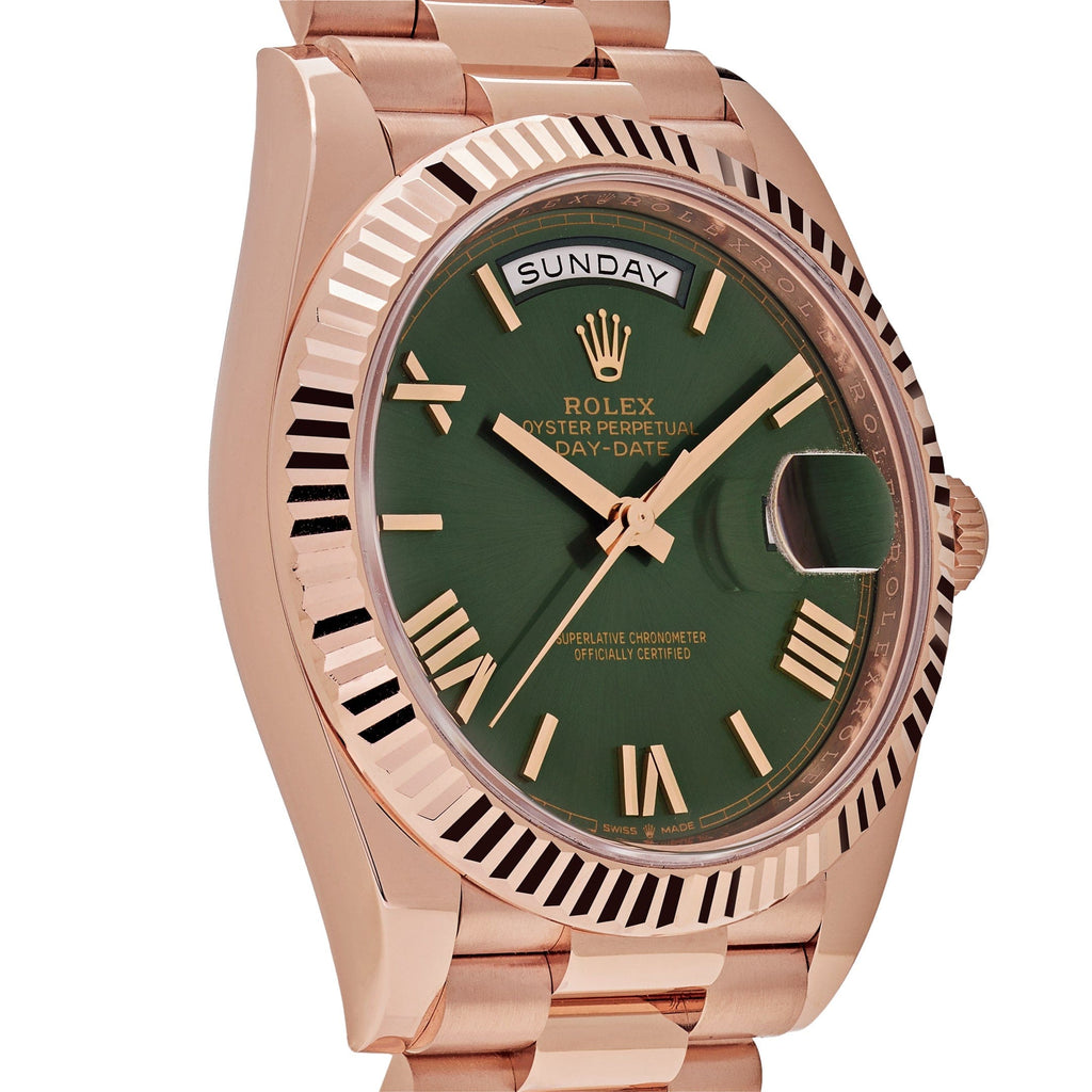Lorin Daydate 235 40mm Rose Gold Olive Green