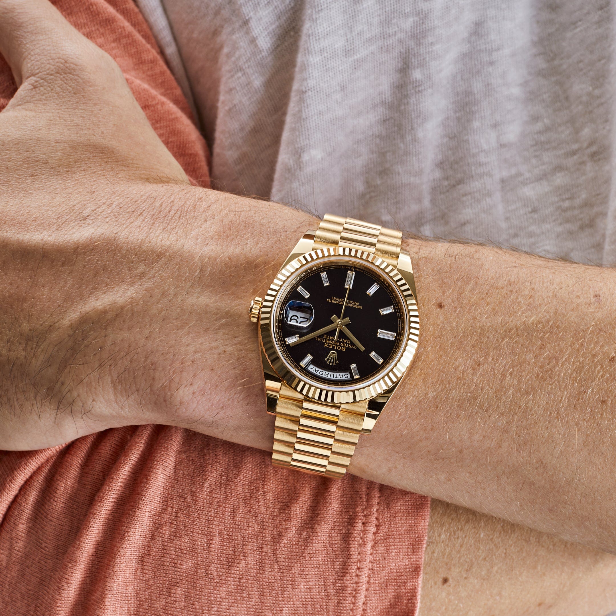 Lorin Daydate 238 40mm Yellow Gold Black