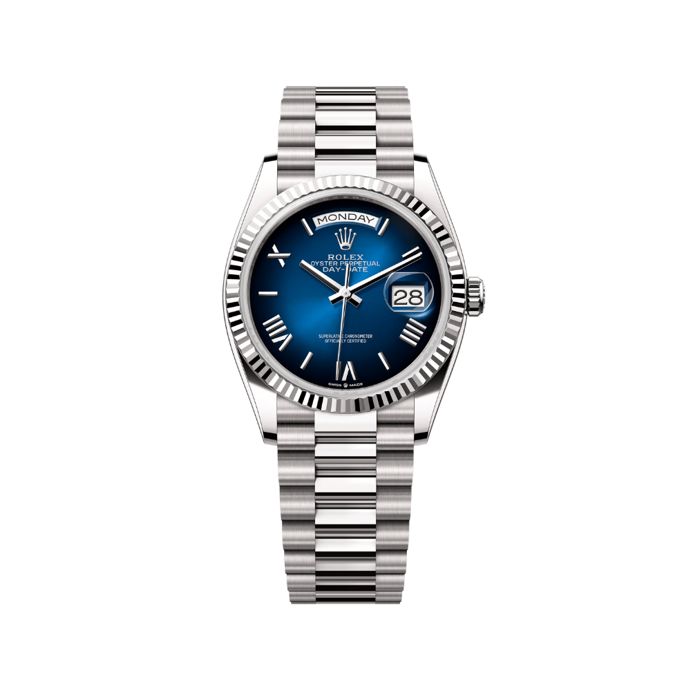 Lorin Daydate 239 40mm White Gold Blue Ombre